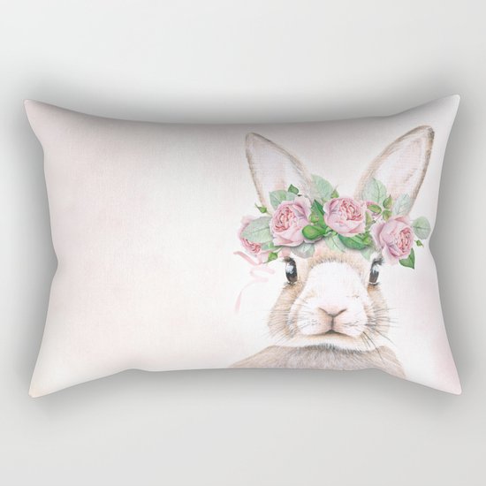 Spring Bunny Rectangular Pillow