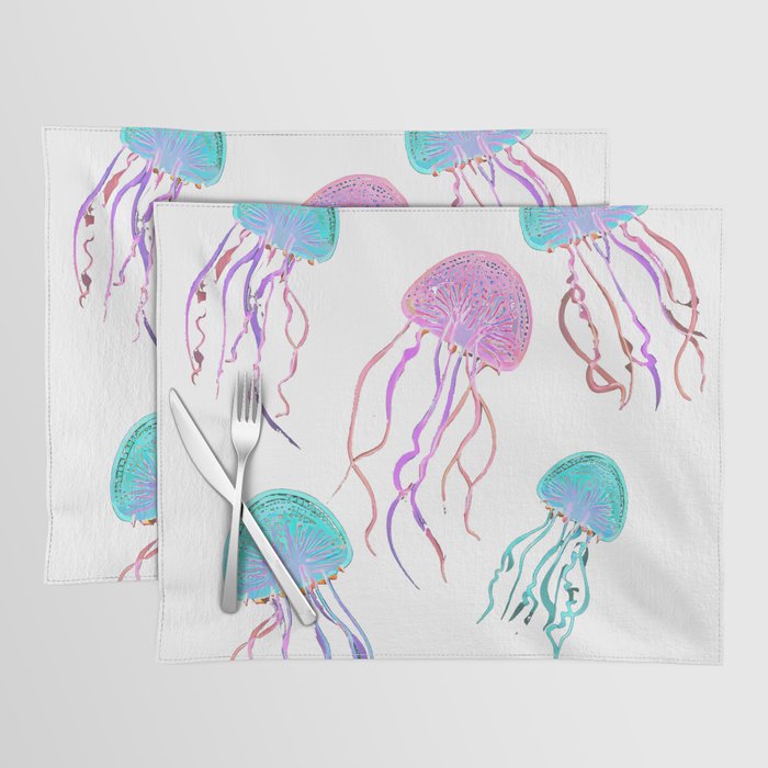 Neon Jelly Fish Dance Party Placemat