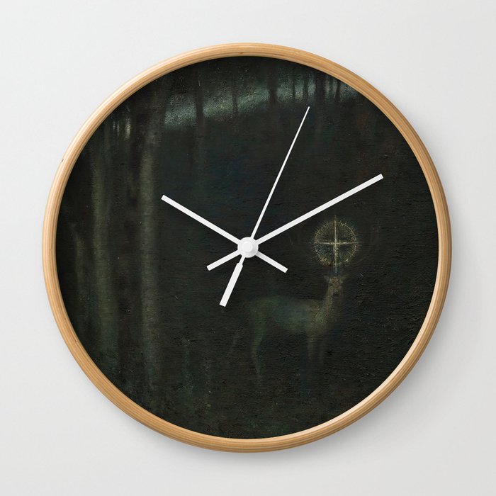 The Vision of Saint Hubert - Franz von Stuck  Wall Clock