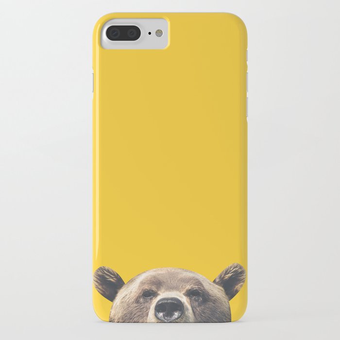 bear - yellow iphone case