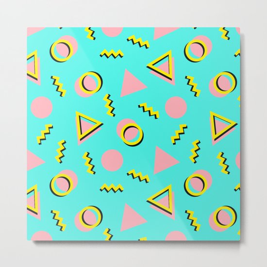 Memphis pattern 61 Metal Print