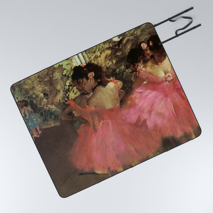 Dancers In Pink 1885 By Edgar Degas | Reproduction | Famous French Painter Picnic Blanket