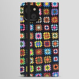 Crochet Granny Squares // Bright iPhone Wallet Case