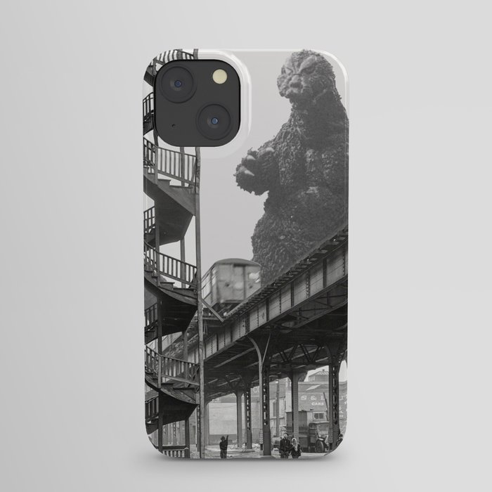 1941 Godzilla Chicago Elevated Train Visit iPhone Case