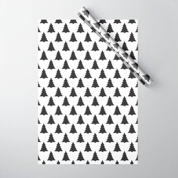 Black and White Christmas Pattern 12 Wrapping Paper