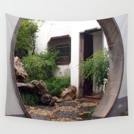 China Photography - Tropical Entrance To A Chinese Home In Shanghai Wall Tapestry