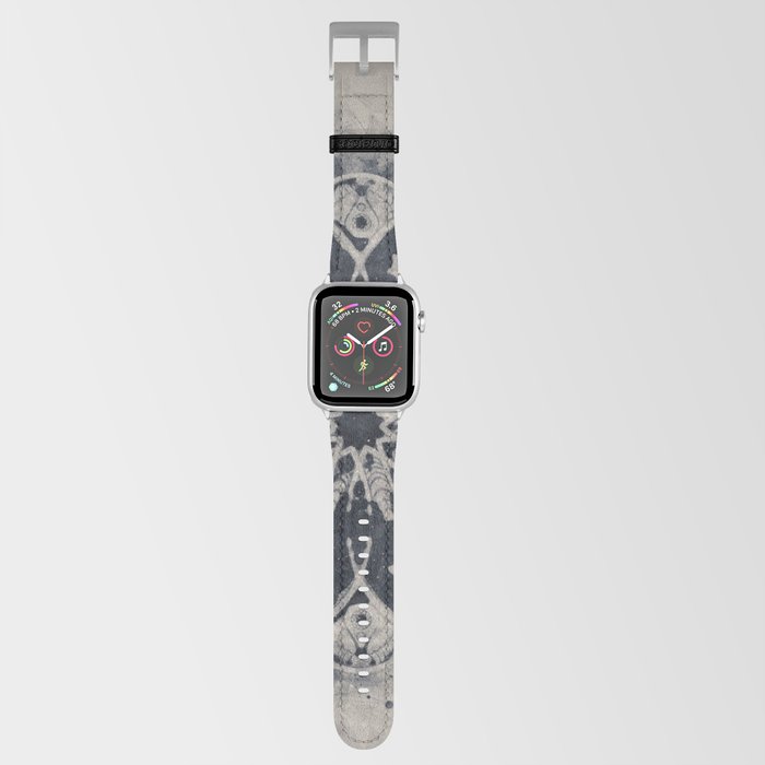 Mandala, Flower, Indigo Blue, Boho Art Apple Watch Band