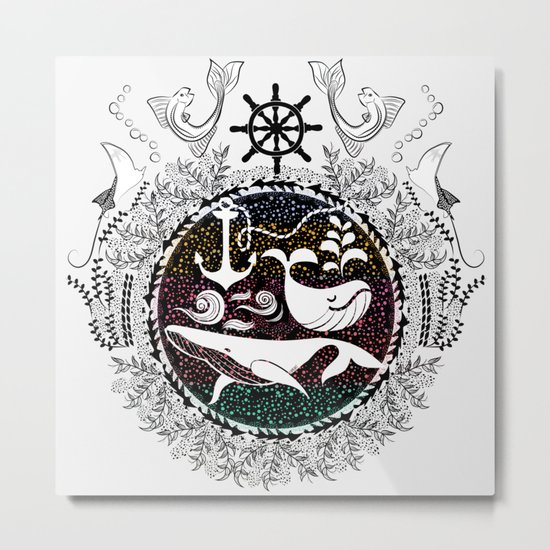 Ocean Galaxy Metal Print