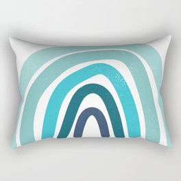 Simplistic rainbow design with blue hues Rectangular Pillow