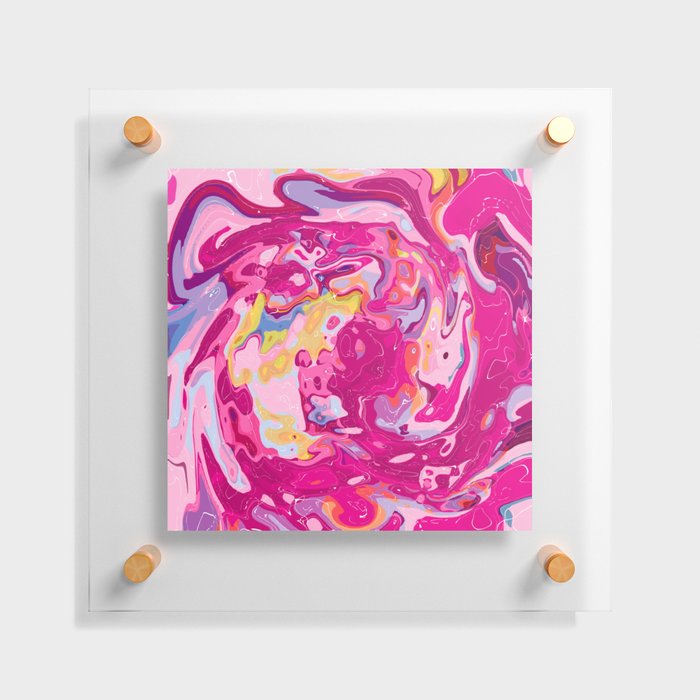 Abstract Marble Painting Floating Acrylic Print