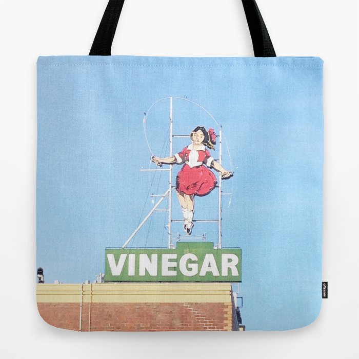 Skipping girl vinegar sign Tote Bag by Beatricepl Society6