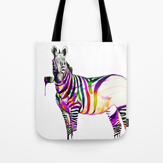 zebra painting Tote Bag
