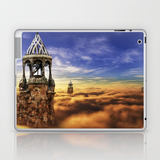 Fantasy Castle Sky Tower On Cloud Laptop & iPad Skin