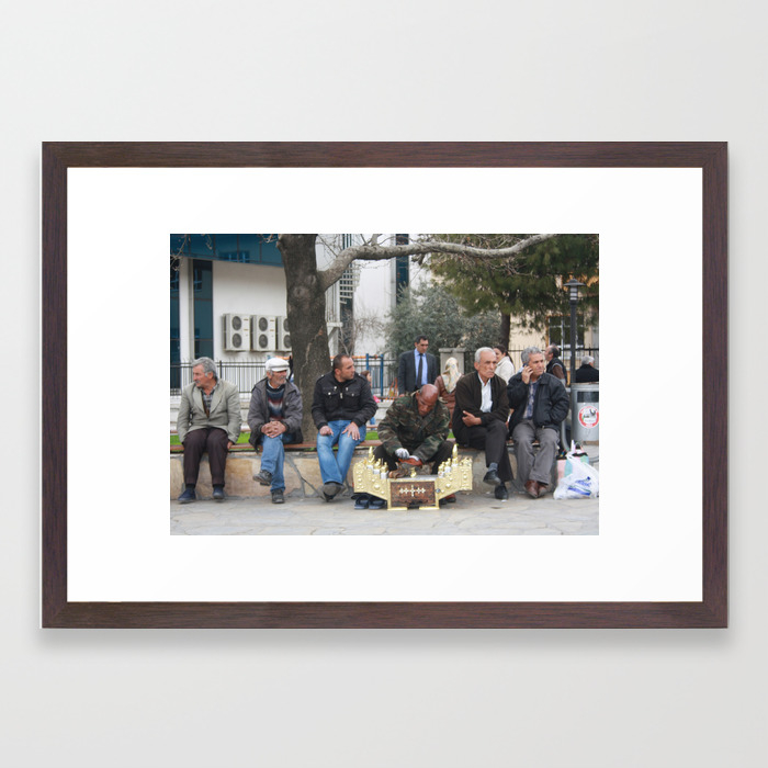 Man Polishing Leather Shoes Shoeshine On Street Mugla Turkey