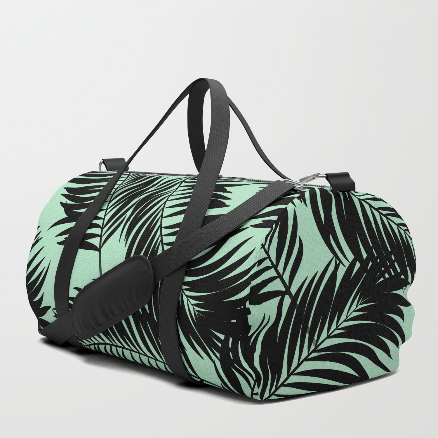 mint green duffle bag