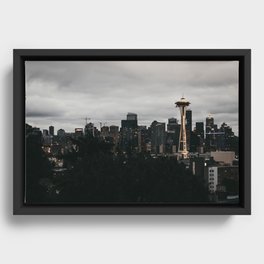 Seattle Skyline Framed Canvas
