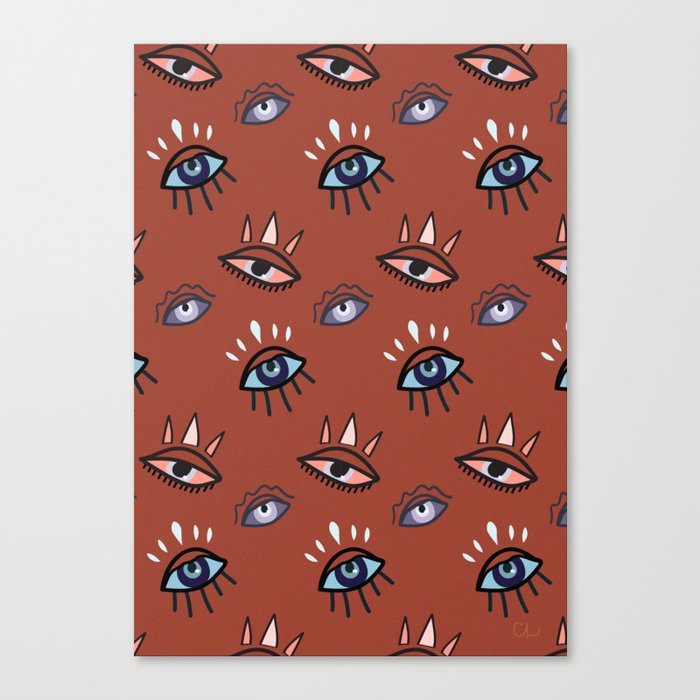 Evil Eyes are Watching Over You Canvas Print