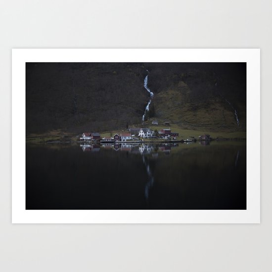 River that vanishes (Fjord) Art Print