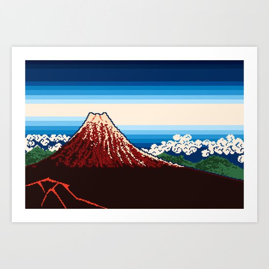 Rainstorm Below the Summit Art Print
