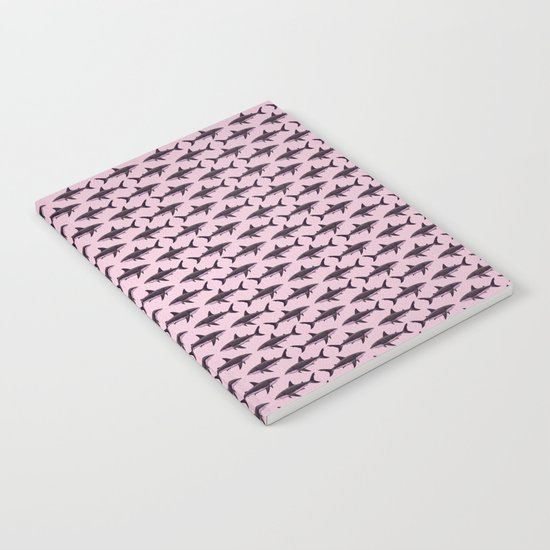 Pattern: Rose-Colored Sharkies Notebook