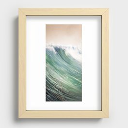 Green Waters Triptych 1/3 Recessed Framed Print