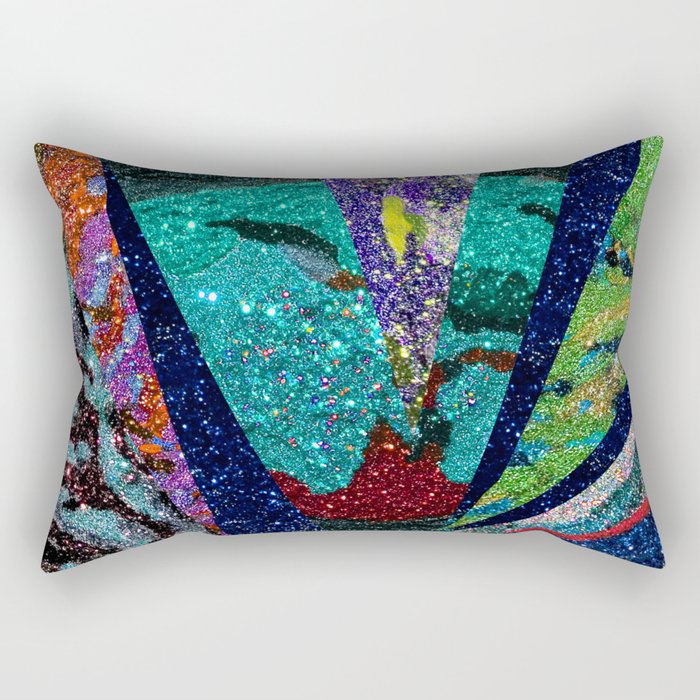 Peacock Mermaid Battlestar Galactica Abstract Rectangular Pillow
