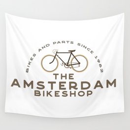 The Amsterdam Bikeshop since 1982 Wall Tapestry