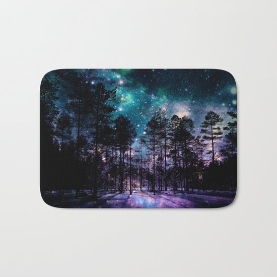 One Magical Night... (teal & purple) Bath Mat