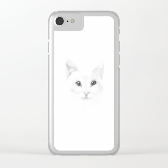 Winter cat Clear iPhone Case