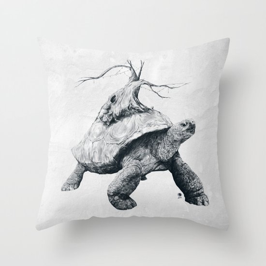 Tortoise Tree Throw Pillow