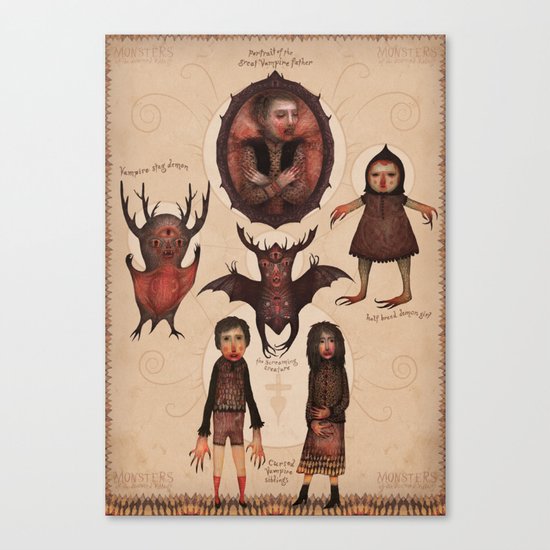 Monsters of the Doomed Village Canvas Print