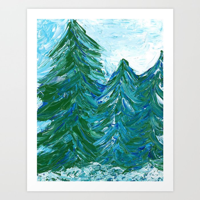 Pine Tree Evergreen Branches Art Print
