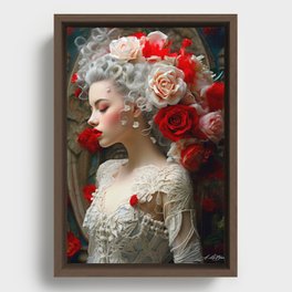LeBlanche 129 Woman and Flowers Framed Canvas