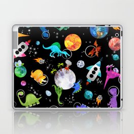 Dinosaur Astronauts In Outer Space Laptop & iPad Skin