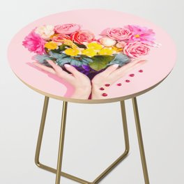 Beautiful Flower bouquet Side Table