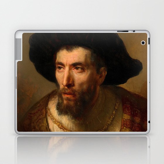 The Philosopher, 1653 by Rembrandt van Rijn Laptop & iPad Skin
