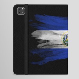 El Salvador flag brush stroke, national flag iPad Folio Case