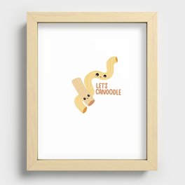 Let's Canoodle - Noodle, Food, Cute, Love, Valentines Recessed Framed Print