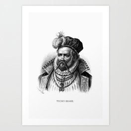 Tycho Brahe Portrait Art Print | Author, Alchemist, Science, Astrology, Astronomer, Literaryworks, Writer, Astronomy, Innovation, Reading 