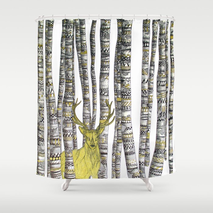 The Golden Stag Shower Curtain