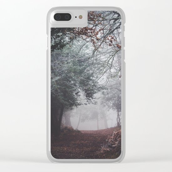 Dark fog forest Clear iPhone Case