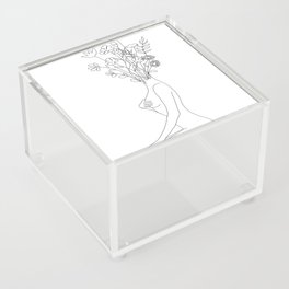 Minimal Line Bloom Acrylic Box