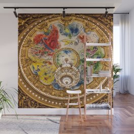 Ceiling Mural of the Palais Garnier Opera House, Paris, France color photograph - photography by  Marc Chagall  Wall Mural