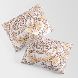 Flower blossom. Abstract elegance seamless pattern with floral elements. Flower background. Pillow Sham