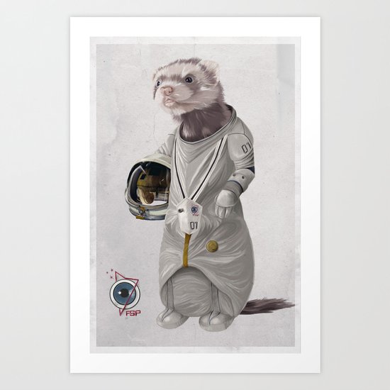 Ferreting in Space Art Print