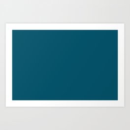Dark Blue Gray Solid Color Pairs Pantone Ink Blue 19-4234 TCX Shades of Blue Hues Art Print