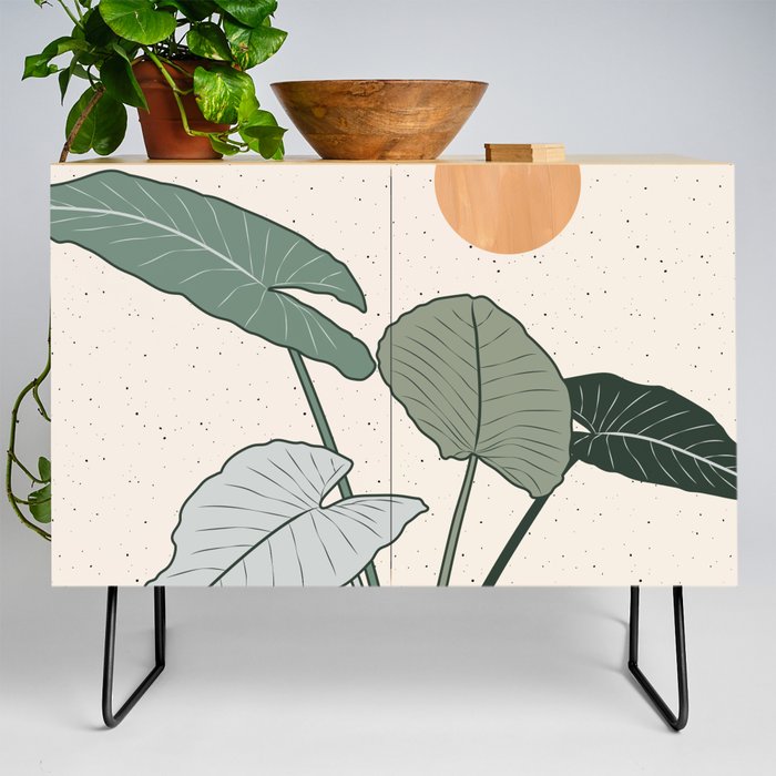 Elephant Ear Pattern Credenza