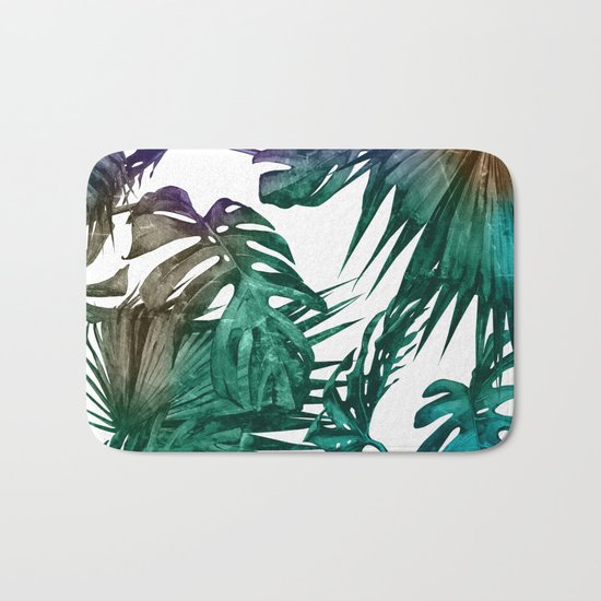 Tropics Tropical Jungle Island Pattern Bath Mat