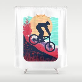 Mountain Bike Shower Curtain