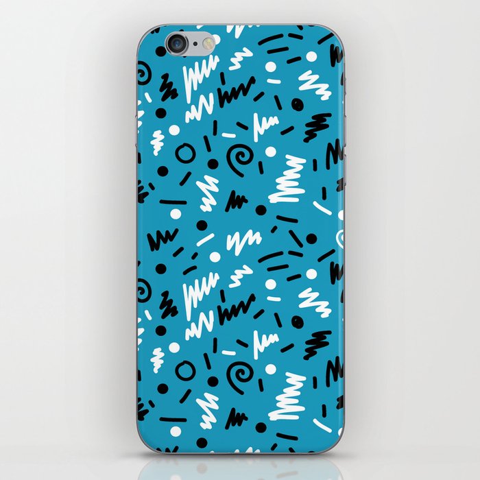 memphis rad shapes modern minimal abstract pattern trendy gifts iPhone Skin